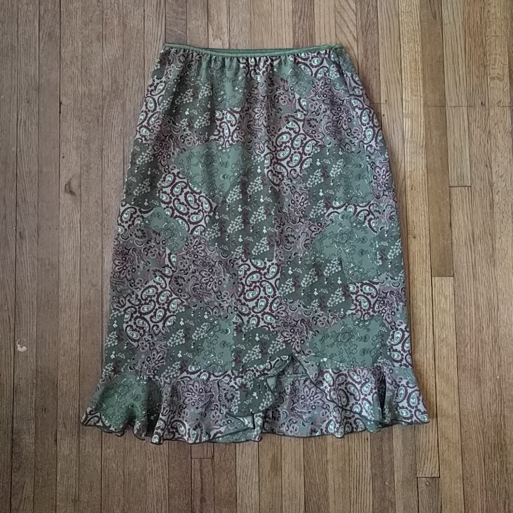 🦚 5/$30 Y2K Paisley Floral Midi Skirt